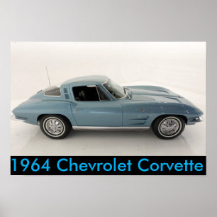 Póster Chevrolet Corvette 1964