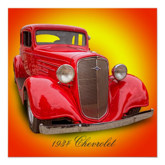PÓSTER CHEVROLET DE 1934 (Anverso)