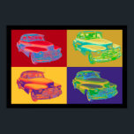 Póster Chevrolet Fleetmaster Antique Car Pop Art 1948<br><div class="desc">Colorido clásico Chevrolet Fleetmaster de 1948 arte de pop de coche antiguo.</div>