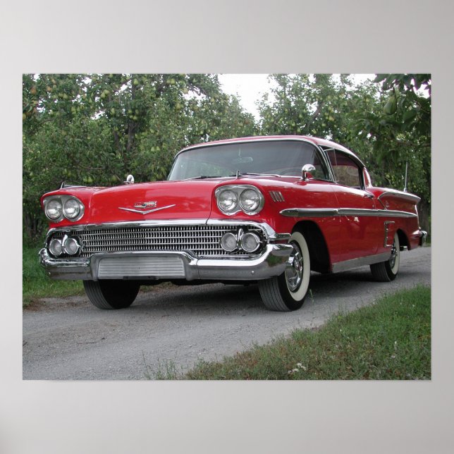 Póster Chevrolet Impala 1958 (Frente)