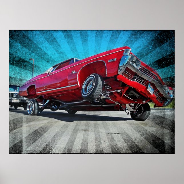 Póster Chevrolet Impala, Rojo, Poster de 1968 (Frente)