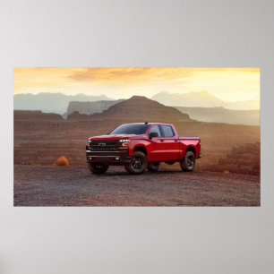 Póster Chevrolet Silverado LT Z71 Trail Boss Crew Cab