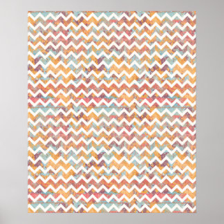 Póster Chevron Brillante con textura gruesa de artista