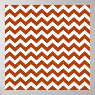 Póster Chevron de Safari Rojo oxidado