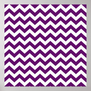 Póster Chevron de Safari Violeta Africana