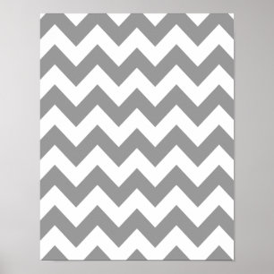 Póster Chevron intrépido gris