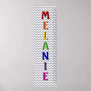 Póster Chevron Seven Letter Name Growth Chart