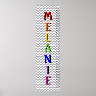 Póster Chevron Seven Letter Name Growth Chart