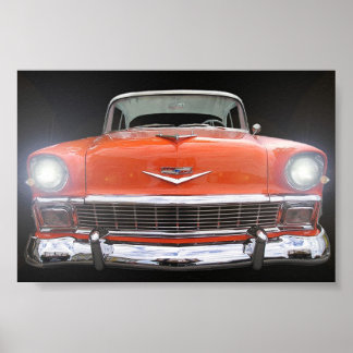 PÓSTER CHEVY 1956 "LUCES ENCENDIDAS"
