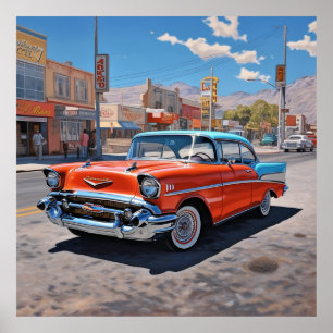 Póster Chevy Belair 1957