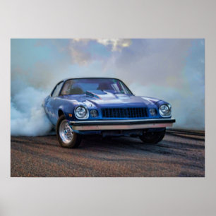 Póster Chevy Camaro burnout