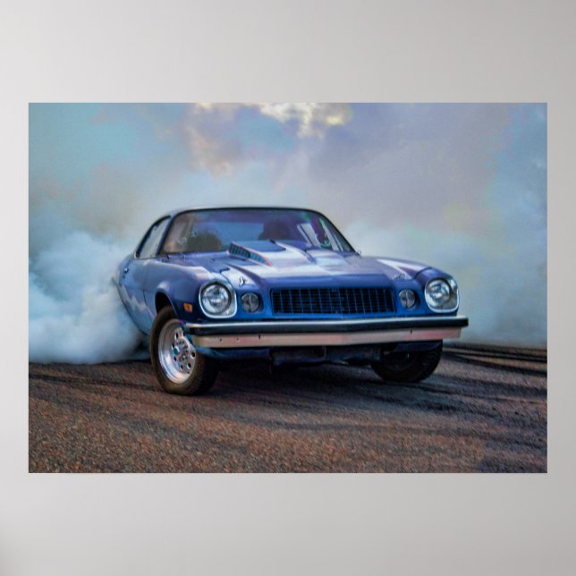 Póster Chevy Camaro burnout (Frente)