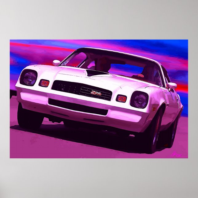 Póster Chevy Camaro Z28 1978 (Frente)