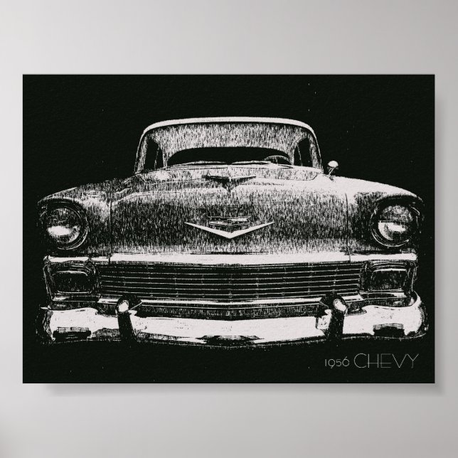 PÓSTER CHEVY SKETCH 1956 (Frente)