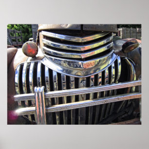 PÓSTER CHEVY TRUCK CHROME GRILL 1946