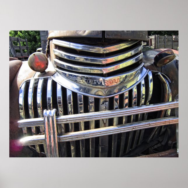 PÓSTER CHEVY TRUCK CHROME GRILL 1946 (Frente)