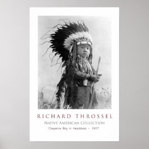 Póster Cheyenne Boy en Headdress