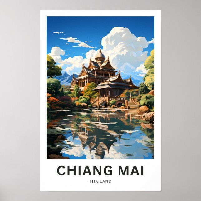 Póster Chiang Mai edición de viajes en Tailandia (Frente)