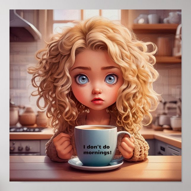 Póster Chibi Art no hago mañanas (Frente)