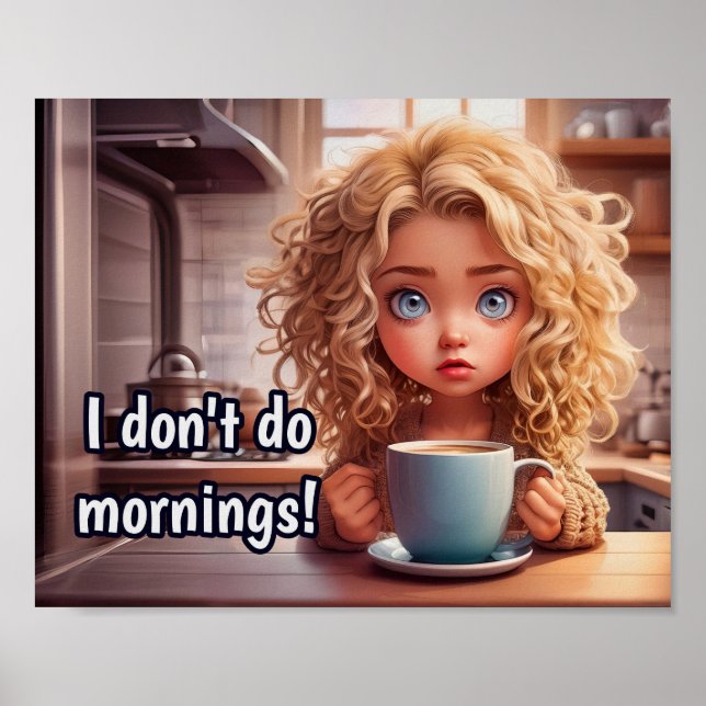 Póster Chibi Art no hago mañanas, (Frente)