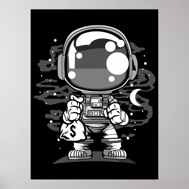 Póster Chibi astronauta (Frente)