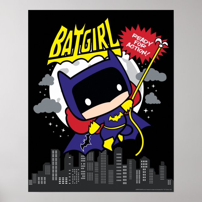 Póster Chibi Batgirl Preparado Para La Acción (Frente)