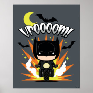 Póster Chibi Batman Batcycle