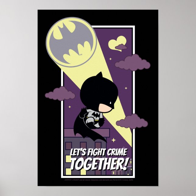 Póster Chibi Batman - Let's Fight Crime Together (Frente)