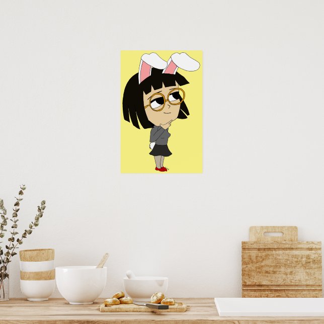 Póster chibi bunnygirl (Cocina)