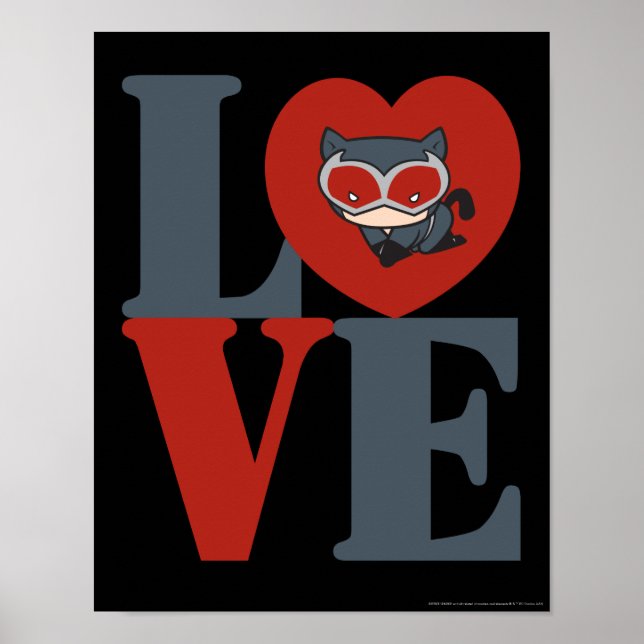 Póster Chibi Catwoman LOVE (Frente)