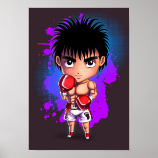 Póster Chibi de boxeo