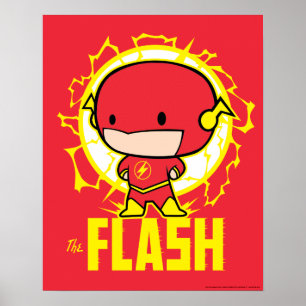 Póster Chibi Flash Con Electricidad