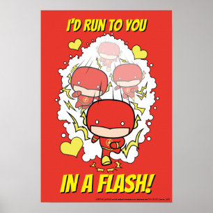 Póster Chibi Flash - Correría Contigo En Flash Valentine