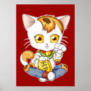 Póster Chibi Maneki Neko