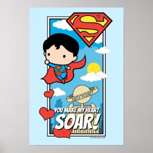 Póster Chibi Superman - Tu haces que mi corazón se eleve