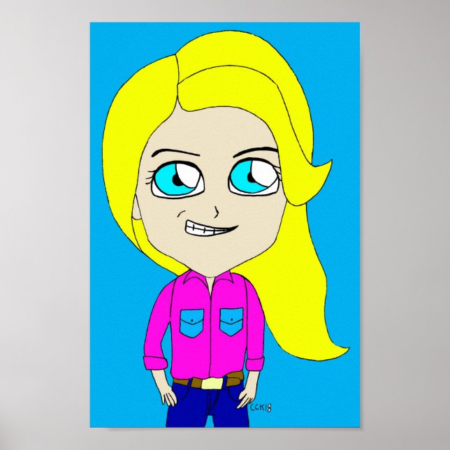 Póster chibi vomitar poster (Frente)