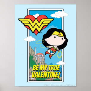 Póster Chibi Wonder Woman - Dime La Verdad Valentine