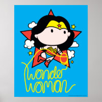 Chibi WonWoman Volando Con Lasso