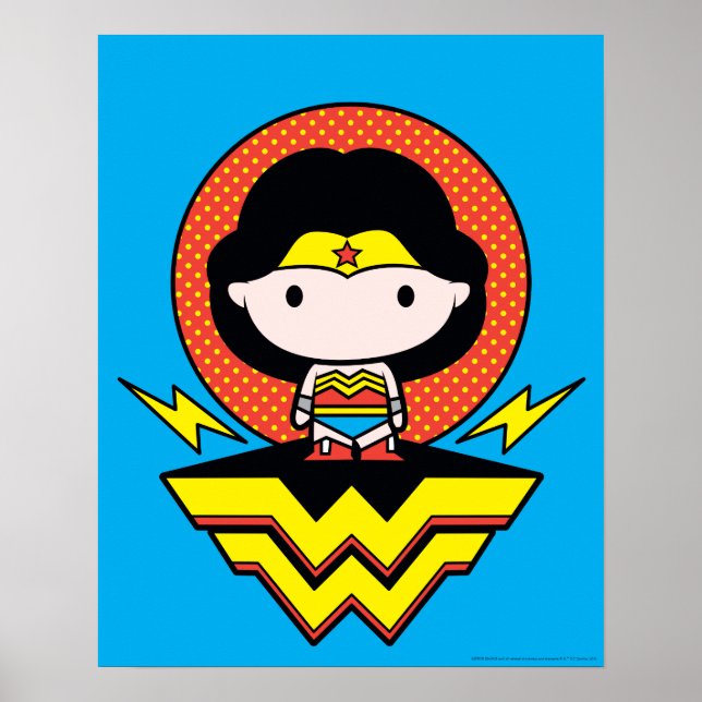 Póster Chibi WonWoman With Polka Dots and Logo (Frente)