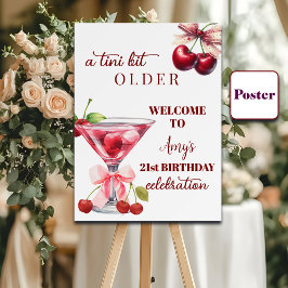 Póster Chic A Tini Un Poco Mayor Martini Cumpleaños 21