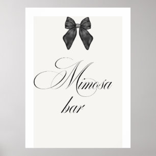 Póster Chic 'Está Atando el Nudo Arco Negro Bar Mimosa