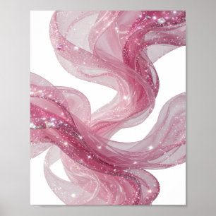 Póster Chic Plata OLA ROSA Diseño Moderno