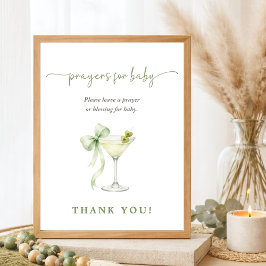 Póster Chic Tini One Neutral Baby Shower Prayers for Baby