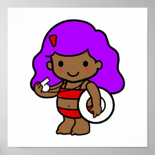 Póster Chica 1 del salvavidas