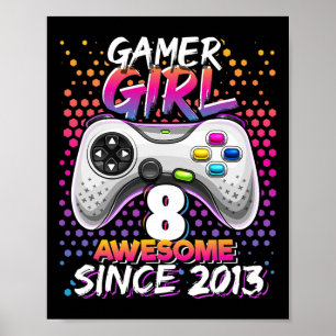 Póster Chica 8 asombroso desde el 8° cumpleaños del video