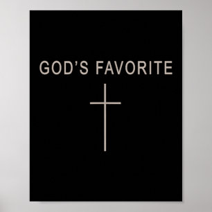 Póster Chica Adolescente Favorita de Dios Minimalista Cri
