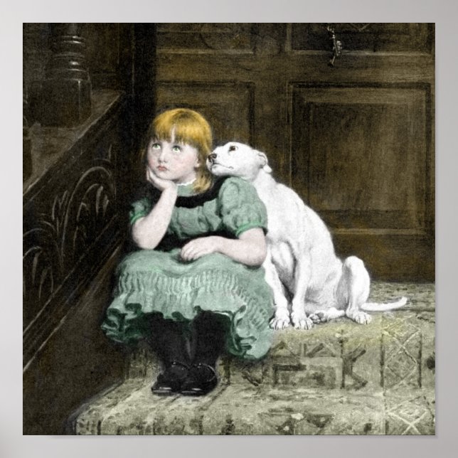 Póster Chica Adorada por Perro (Frente)