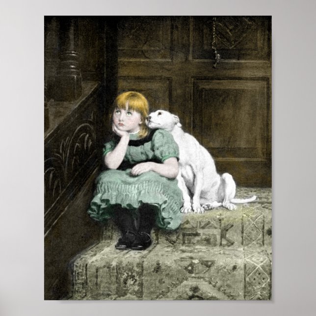 Póster Chica Adorada por Perro (Frente)