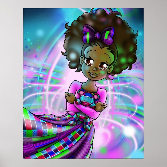 Póster Chica afroamericana (Frente)