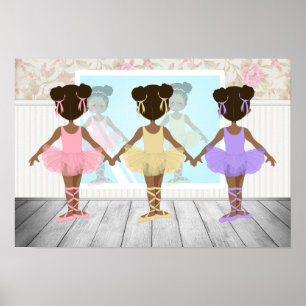 Póster Chica afroamericana Ballerina Poster